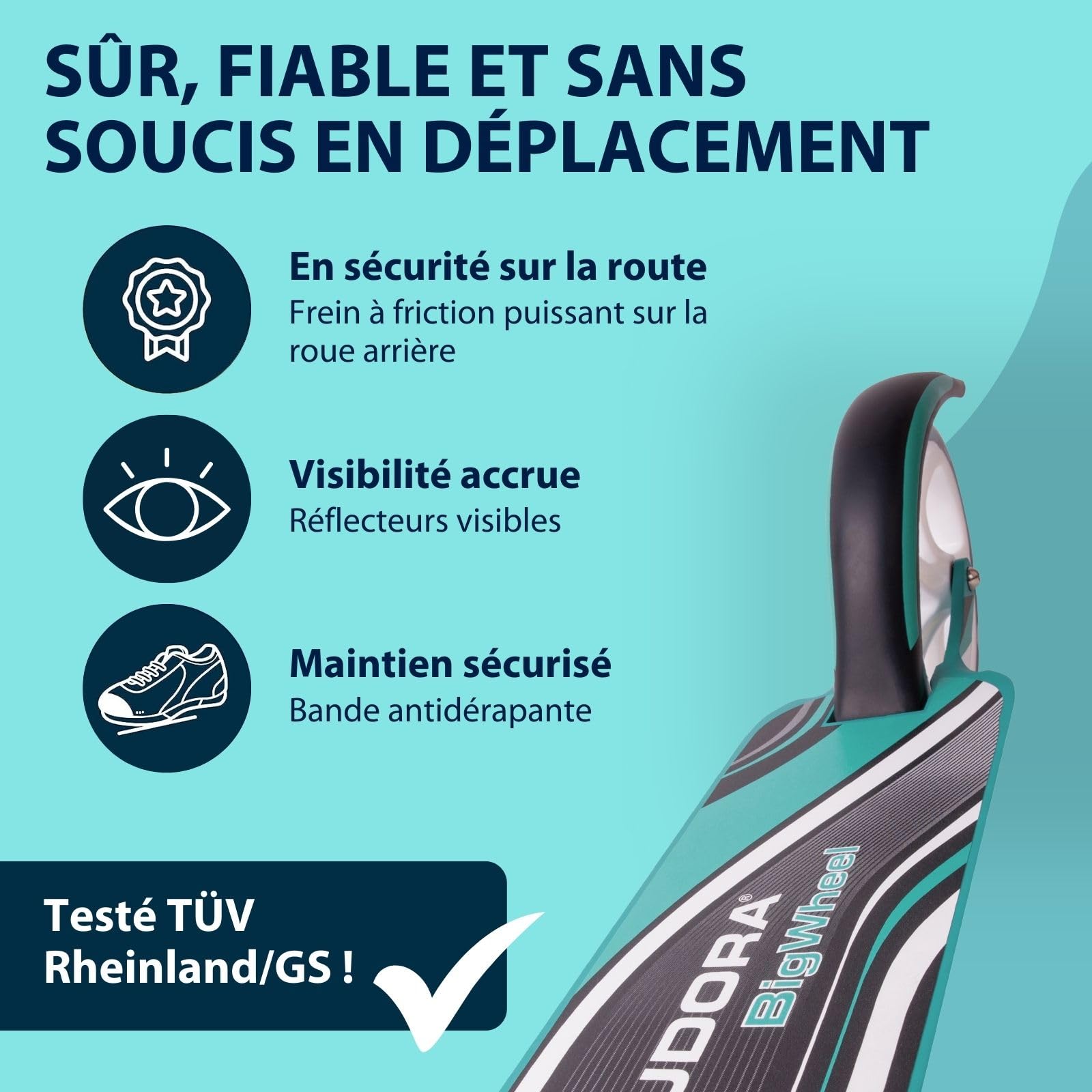 HUDORA Big Wheel Scooter 205 - Tret-Roller