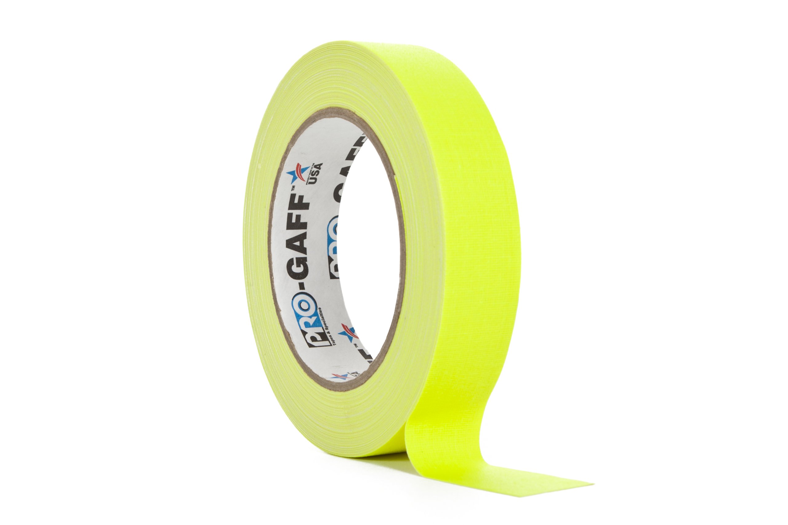 ProTapes/Permacel 24mmx25 yard Fluorescent Gaffer Cloth Tape - Yellow