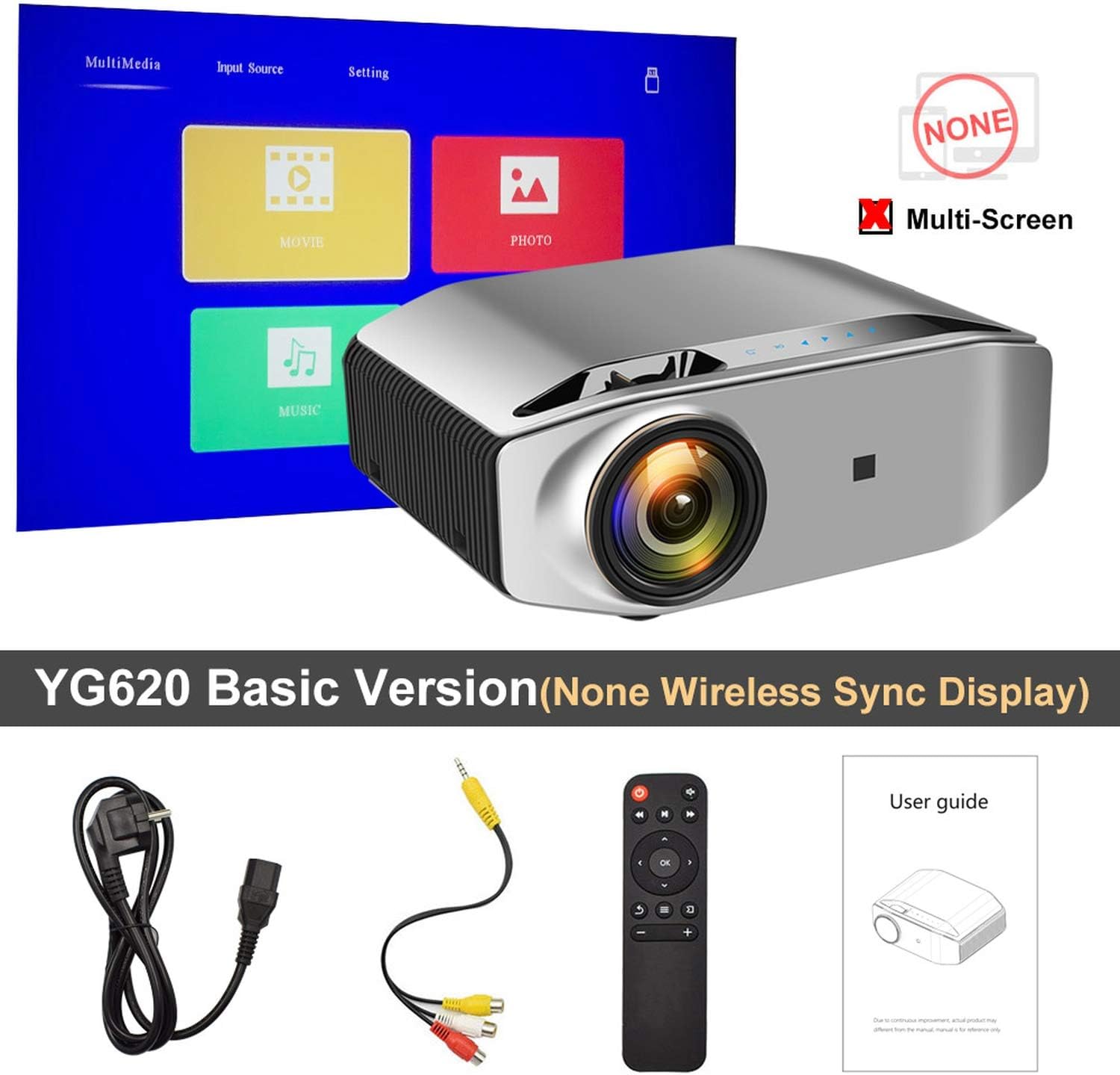 1080p Full HD Projector LED Proyector 1920x 1080P 3D Video Wireless WiFi Multi Screen Beamer Home Theater,China,YG620
