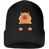 Zgboaht Personality Animal Head Embroidery Knit Beanie Hat for Adult and Big Kids Winter Warm Skull Cuffed Hats