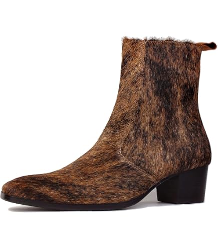 OSSTONE　スエードプリーツブーツ Amazon.com | OSSTONE Men Chelsea Ankle Boots Leather Snake Print