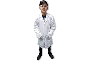 DR INSTRUMENTS DR Uniforms Kids Doctor's White Coat - Unisex Lab Coat for Boys & Girls, Ages 5+
