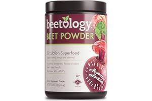 Beetology 100% Beet Root Powder, (1lb), 16oz | Nitric Oxide Booster | Natural Red Food Coloring | Paleo & Keto Friendly | Plant Based Dietary Supplement | 100% Pure Beetroot | Kosher