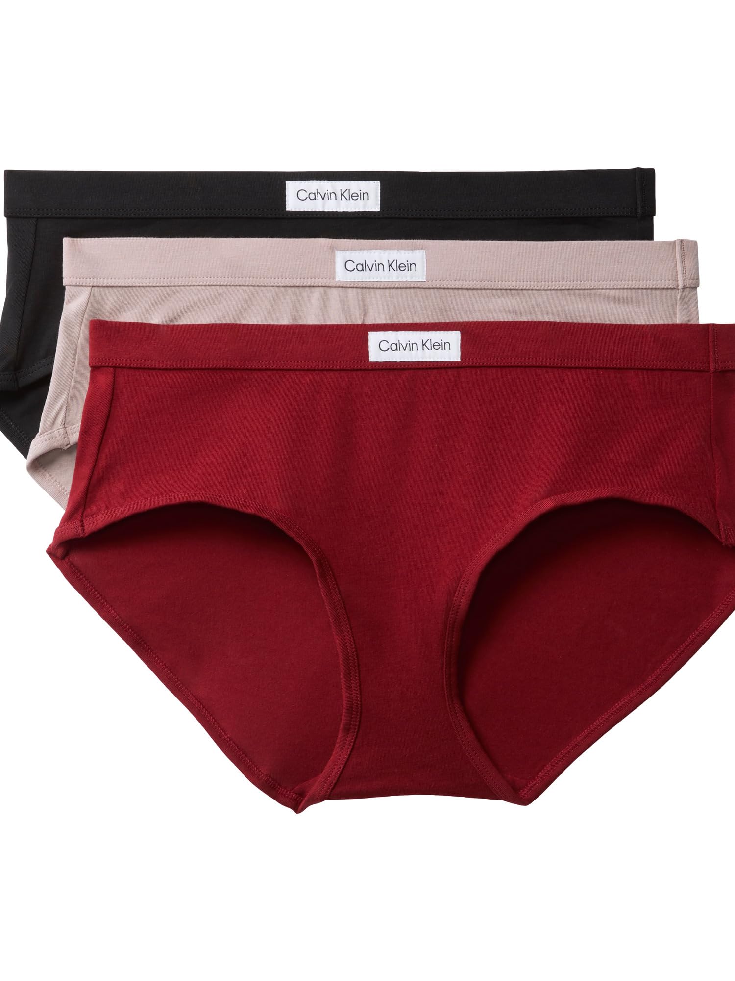 Photo 1 of Calvin Klein Comfort Logo Cotton Stretch Modern Brief Panties, 3 Pack
