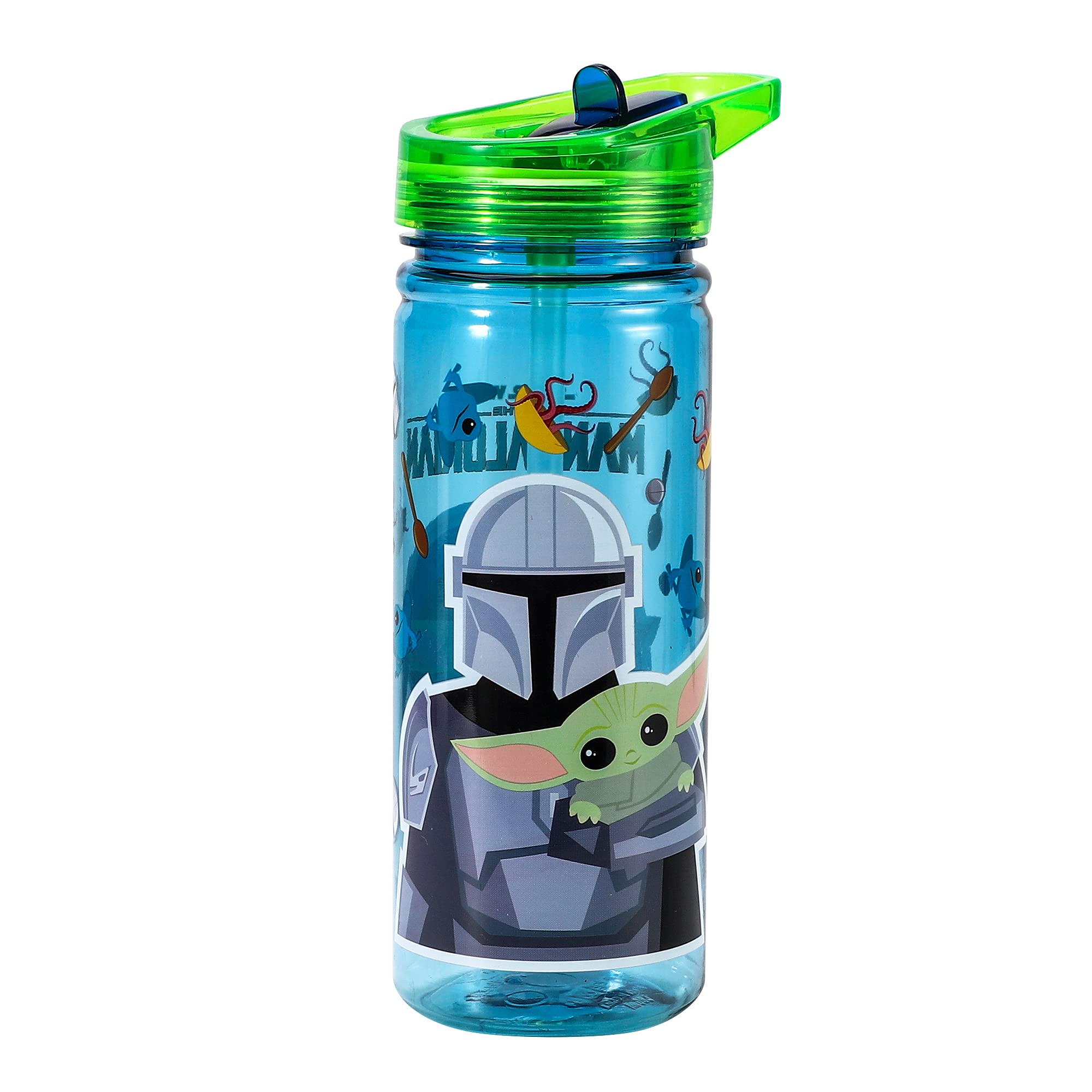 Zawadi Global Star Wars Baby Yoda The Mandalorian 580ml Water Bottle for Kids School Drinks Bottle Made of Durable Ecozen Reusable BPA Free