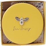 CGB Giftware Bee Happy Compact Mirror Yellow Gift Boxed 2 Magnifications GB03892 view 6