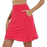 MoFiz Women's 20" Knee Length Golf Skorts Athletic Skirts Summer Casual Active Workout Sports Tennis Skirt with 4 Pockets