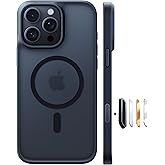 TORRAS Magnetic Shockproof for iPhone 16 Pro Max Case, [Fit for MagSafe] [Military-Grade Drop Tested] Translucent Slim Protective for iPhone 16 Pro Max Case Anti-Fingerprint Anti-Scratch, Black
