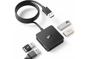 USB 3.0 Hub, ICZI Ultra Slim 4-Port USB Data Splitter with 4ft Long Cable for MacBook Pro, Mac Mini, iMac, Surface 3, New Sur