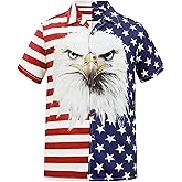 Zando Funny Hawaiian Shirt for Men - Crazy Animal Print Casual Short Sleeve Outfit Top for Summer Beach & Vacation & Party