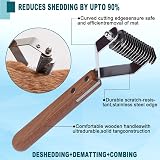 onebarleycorn Dog Grooming Coat Rake 14-Blade Undercoat Deshedding Tool view 3