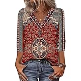 Zeagoo Women Long Sleeve Tops Dressy Casual V Neck Tshirts Basics Tee 2025 Fall Trendy Clothes S-2XL