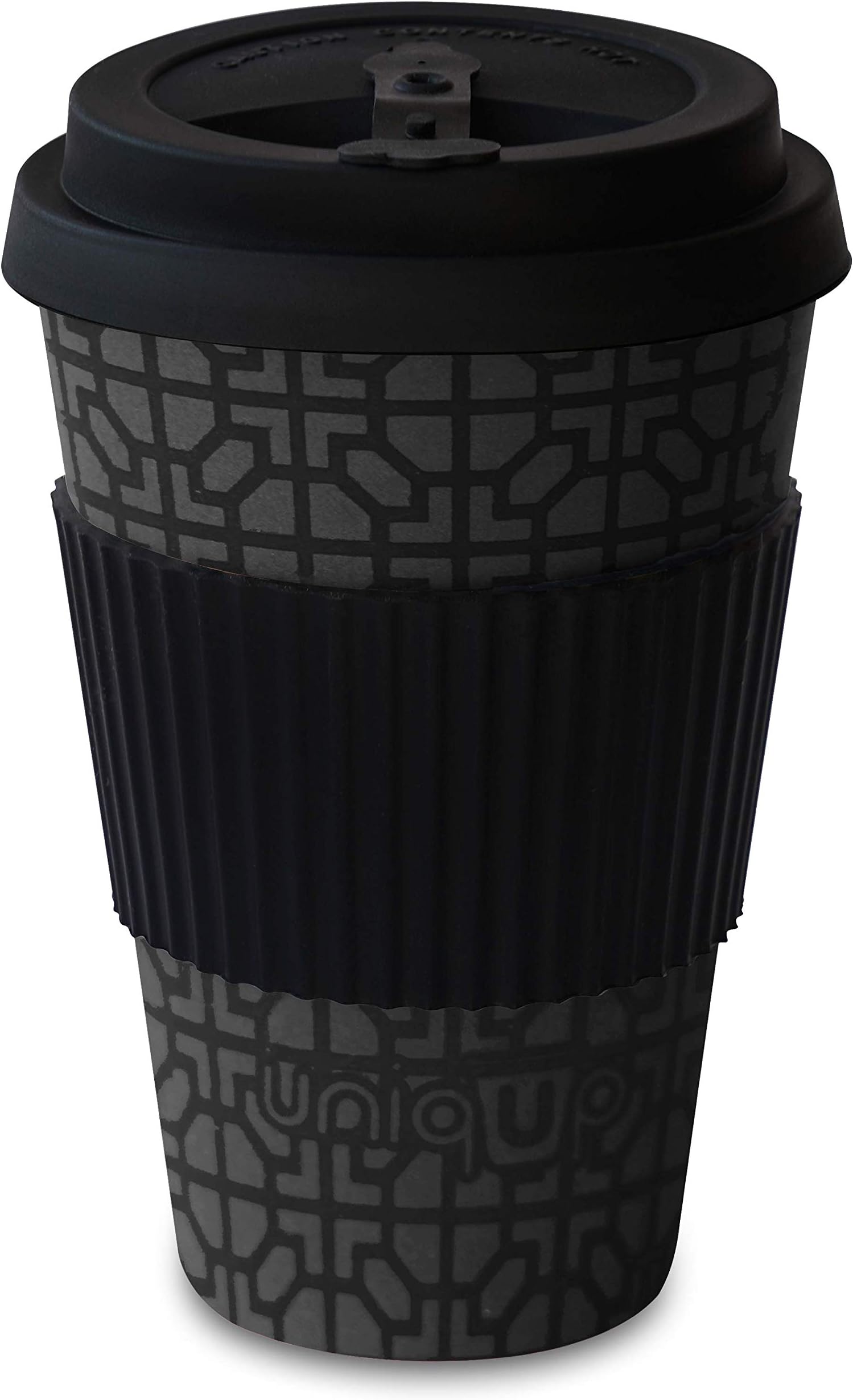 Reusable Coffee Cup - Eco-Friendly & Made from Natural and Organic Bamboo Fibre - Travel Mug - Uniqup (BlackBerry)