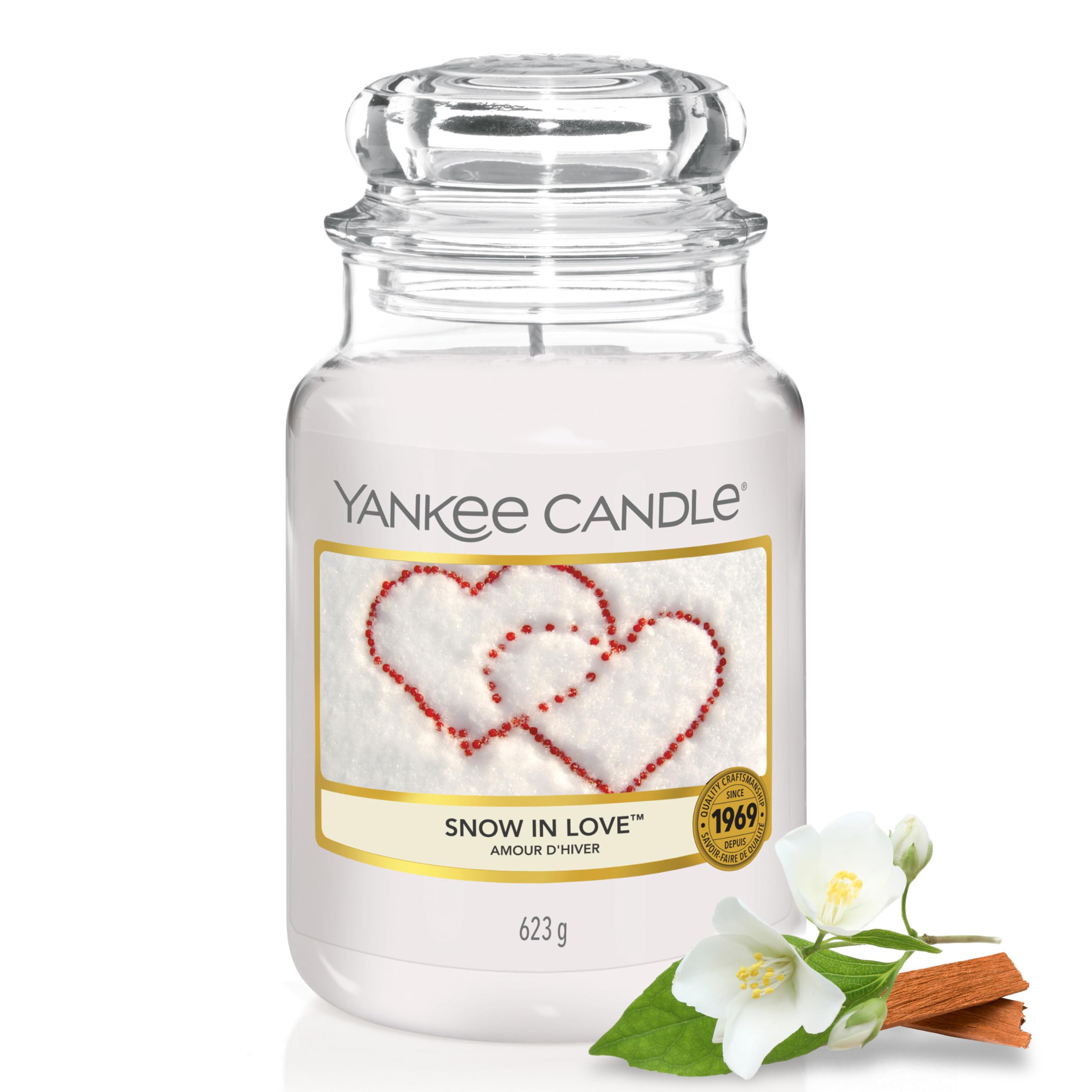 Yankee Candle Scented Candle | Snow In Love Large Jar Candle | Long Burning Candles: up to 150 Hours
