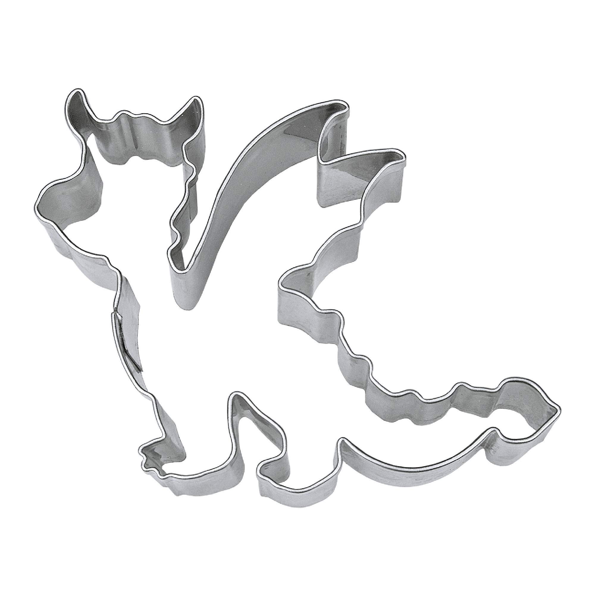 Staedter Dragon Shape Cookie Cutter, 10.5 cm, Stainless Steel, Silver