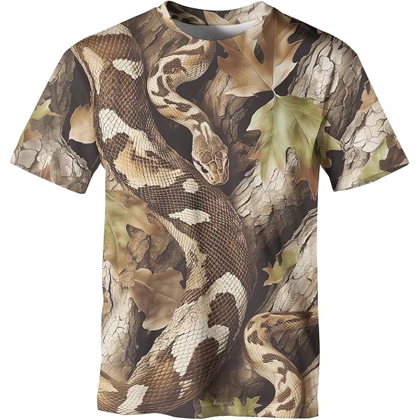 DSXSJQO Men's Autumn Hunting Camo V-Neck T-Shirt - Short Sleeve, Milk Fiber, Casual Top - View #3