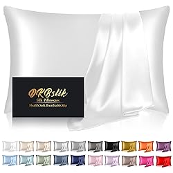 Silk Pillowcase for Hair and Skin, Mulberry Silk