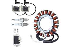 DABAZUALY 237878-S STATOR Kit 15/20 AMP for Kohler KT715 KT725 KT730 KT735 KT740 KT745 ZT730 ZT740 7000 Series Engine with 32-584-06-S Ignition Coil Module&Spark Plug