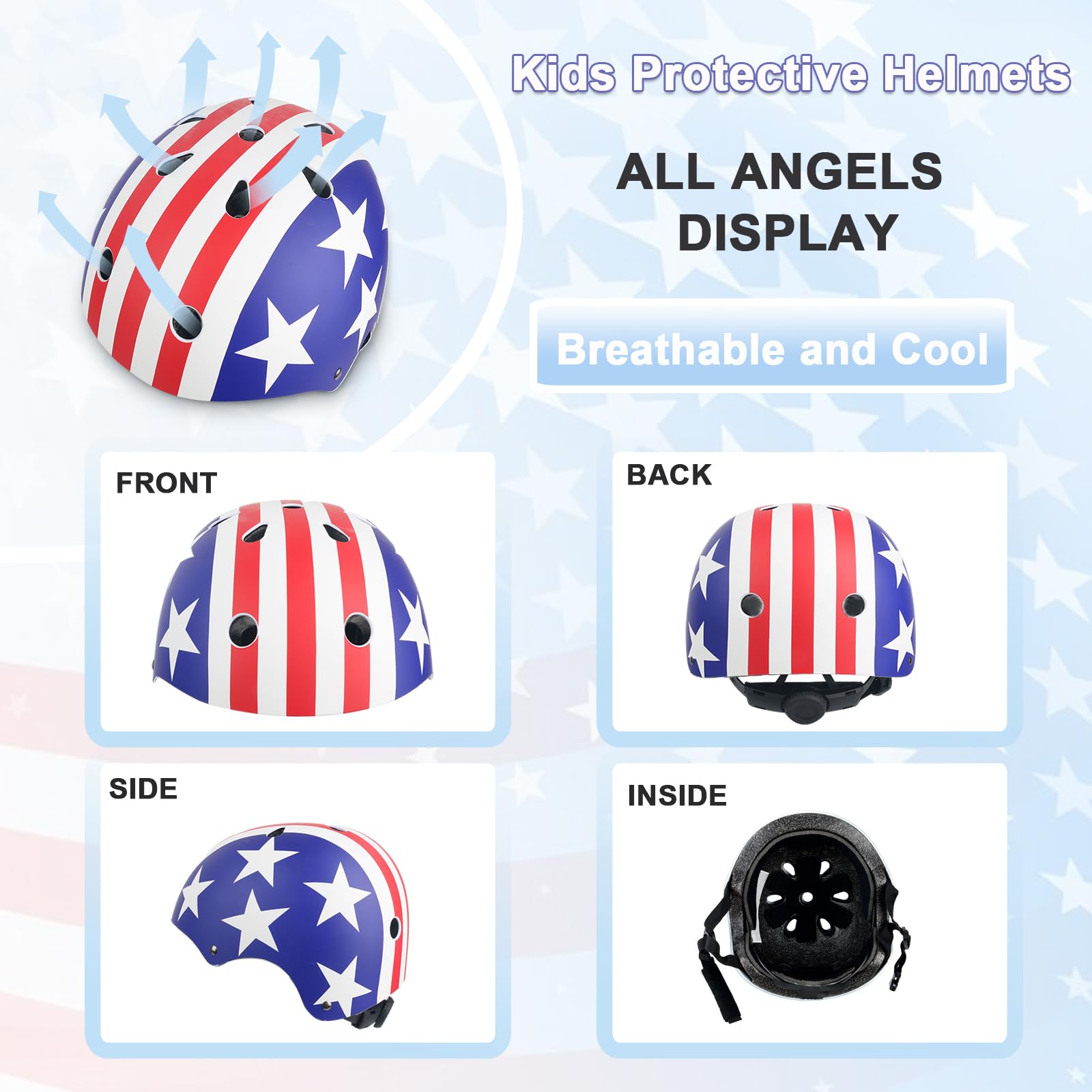 FYHART Kids Bike Skateboarding Helmet for Boys Girls Toddler CPSC Certified, Adjustable Protective Gear Helmet for Multi-Sports Cycling Inline Roller Skating Bike Rollerblading Scooter