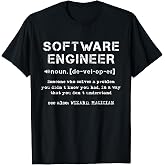 Software Engineer Definition Solving A Problem Engineering T-Shirt