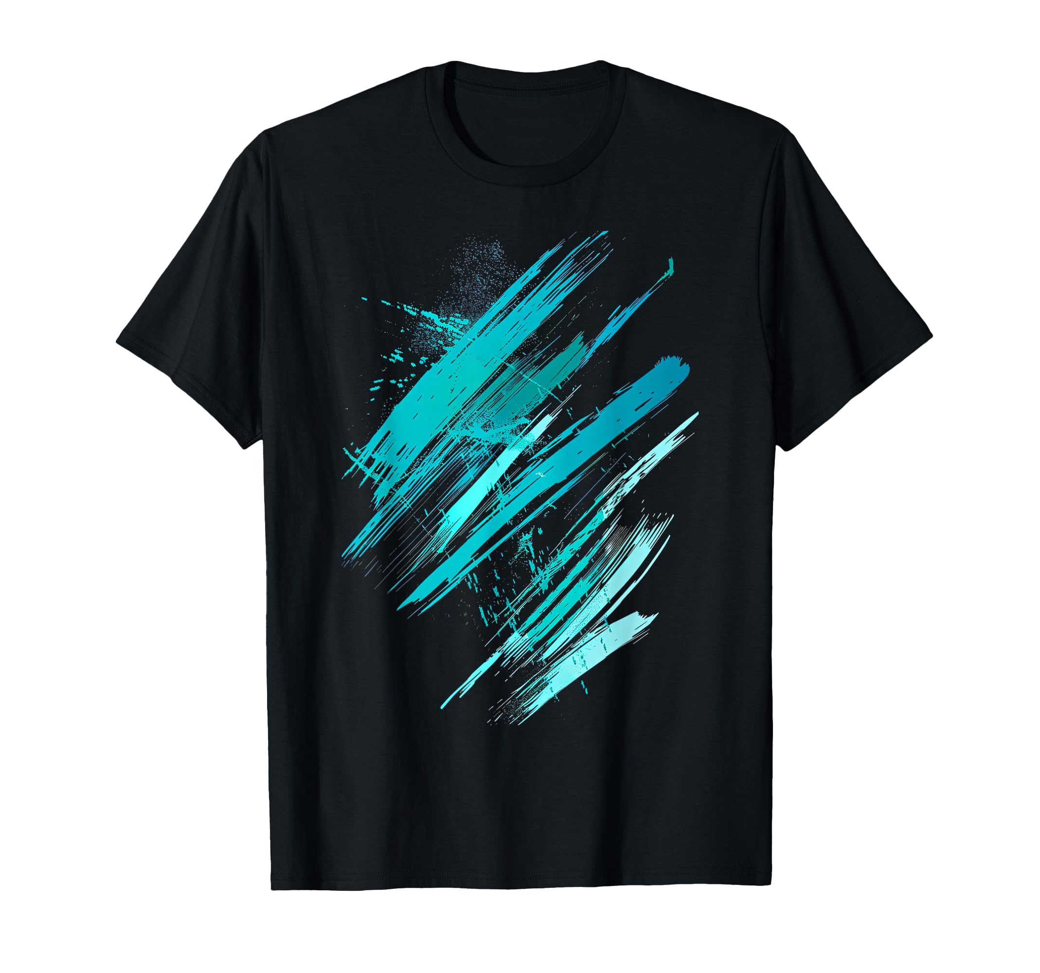 Photo 1 of Turquoise and Black Running Graphic T-Shirt