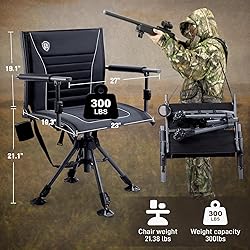 EVER ADVANCED 360° Silent Swivel Hunting Chair for