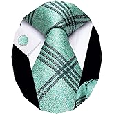 YourTies Mens Tie Set Silk Necktie Pocket Square Cufflinks Woven Jacquard Formal Classic Wedding Party