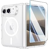 FNTCASE for iPhone Duo Case Clear Compatible with Magsafe | Screen Protector, Anti Yellowing, Military Grade Drop Protection, Magnetic Phone Cases, Shockproof, Transparent Cell Cover