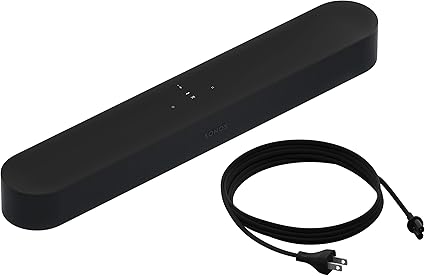 sonos beam compact smart soundbar with amazon alexa voice control in black