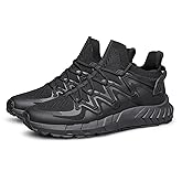 SILLENORTH Women's Road Running Shoes Lace Up Comfy Athletic Fashion Sneakers Non-Slip Walking Jogging Shoes Size 10 Black