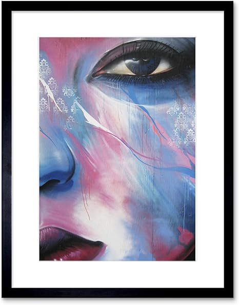 Amazon Com Graffiti Beautiful Face Painting Framed Wall Art Print Furniture Decor