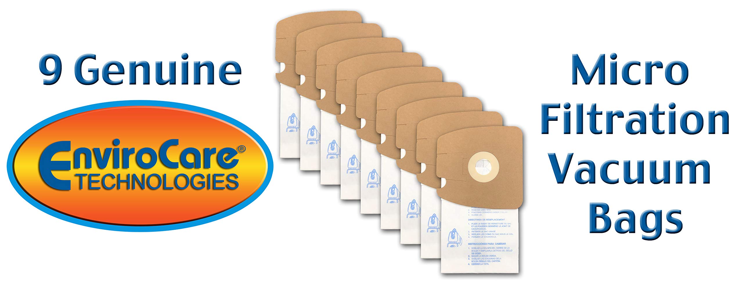 EnviroCare Replacement Micro Filtration Vacuum Bags made to fit Eureka Style MM Eureka Mighty Mite 3670 and 3680 Series Canisters 9 Bags