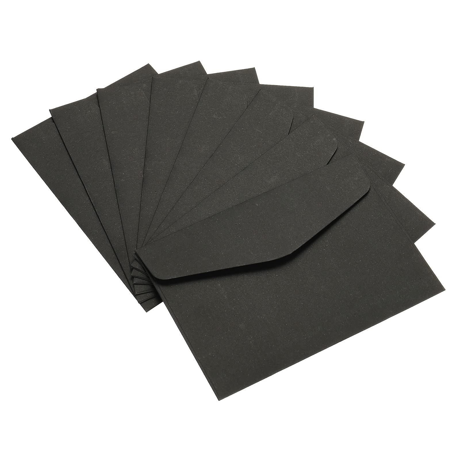 PATIKIL Mini Envelopes, 60 Pack Paper Blank Small Items Storage Business Card Holder for Greeting Note Party, Black
