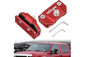 Nilight LED Light Bar Mounting Bracket 2PCS Universal Adjustable Pillar Hood Fog Pods Work Lamp No Drilling Aluminum Mount Clamp Holder for Truck SUV Pickup Van 4x4 Off-Road, Red