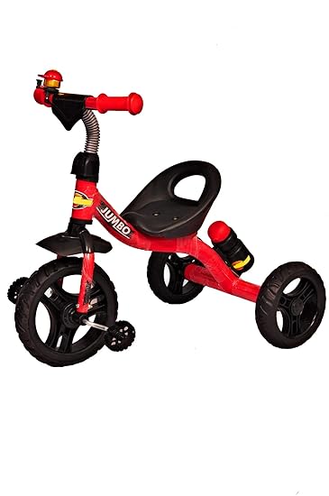 Shree Ganesh Online Childstar Tricycle with Metal Star Alloy Wheels , Water Bottle Cute Bell Coloured Hand Grips for Boys and Girls (Green)