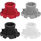 4 Pcs Fake Turtleneck for Women Winter Dickey Collar Knitted Half Top Mock Detachable Warm Faux Sweater Collar