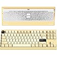 KEEBMONKEY WOBKEY Crush 80 Reboot CNC Aluminum 5-Second Quick-Release Triple-Mode Connectivity Mechanical Keyboard with Superior Acoustics (Pro Yellow)