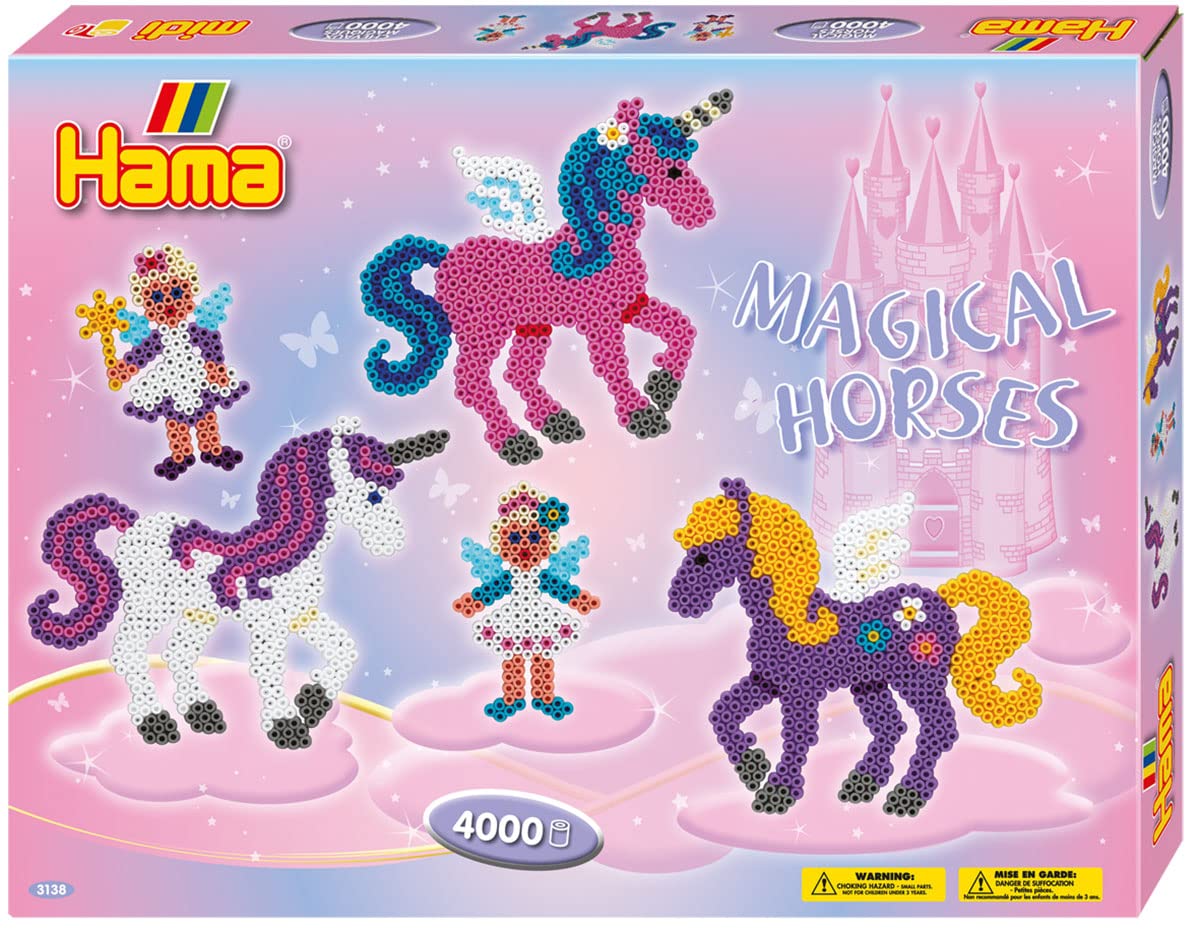 Hama Magical Horses Large Activity Set, for Ages 5 Years+, Official Beads Set