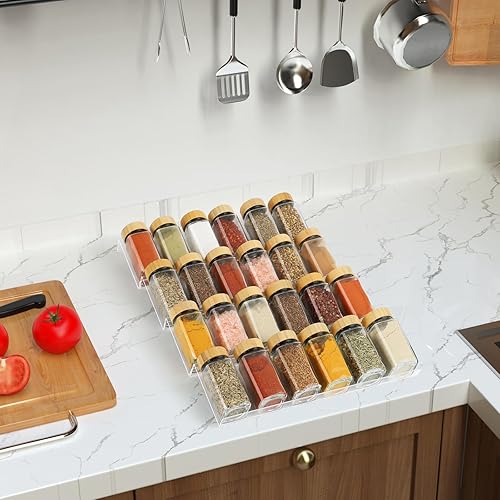 Spice Drawer Organizer Tier, Acrylic Seasoning Organizer Rack