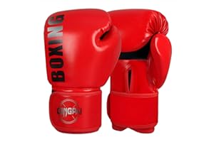 GINGPAI BOXING Boxing Gloves,Training Gloves for Child,Adults Boxing Training,Kickboxing, Muay Thai, MMA PU Leather