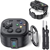 Secure Lock Case for Galaxy Buds 4 Pro Case and Buds 4 Case, Rugged Hard Shell with Cleaner Kit and Keychain for Men Boy Women, Funny Game Cover for Samsung Galaxy Buds 4/4 Pro 2026, Black
