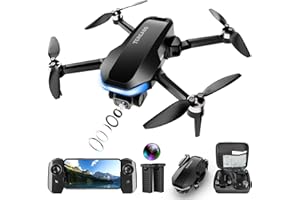 TERCASO Drone with Camera for Adults, 2K HD Camera FPV Live Video, Foldable Remote Control Quadcopter, Brushless Motor, Gravity Control,Headless Mode, Gesture Control, Drone for Kids Toys Gifts or Beginners