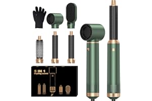 OKWRAP 5 in 1 Blow Dryer Brush, Upgrade Hair Dryer Brush Set Negative Ion Air Styler Curling Wrap Air Curler, Hot Air Brush Curling Iron Hair Styling Tools As A Gift for Straight/Curl/Dry/Smooth
