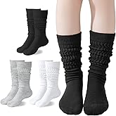 Mini angel Slouch Socks Girls Scrunch Socks Kids Knee High Socks Soft Warm Stacked Boot Socks 2/3 Pairs