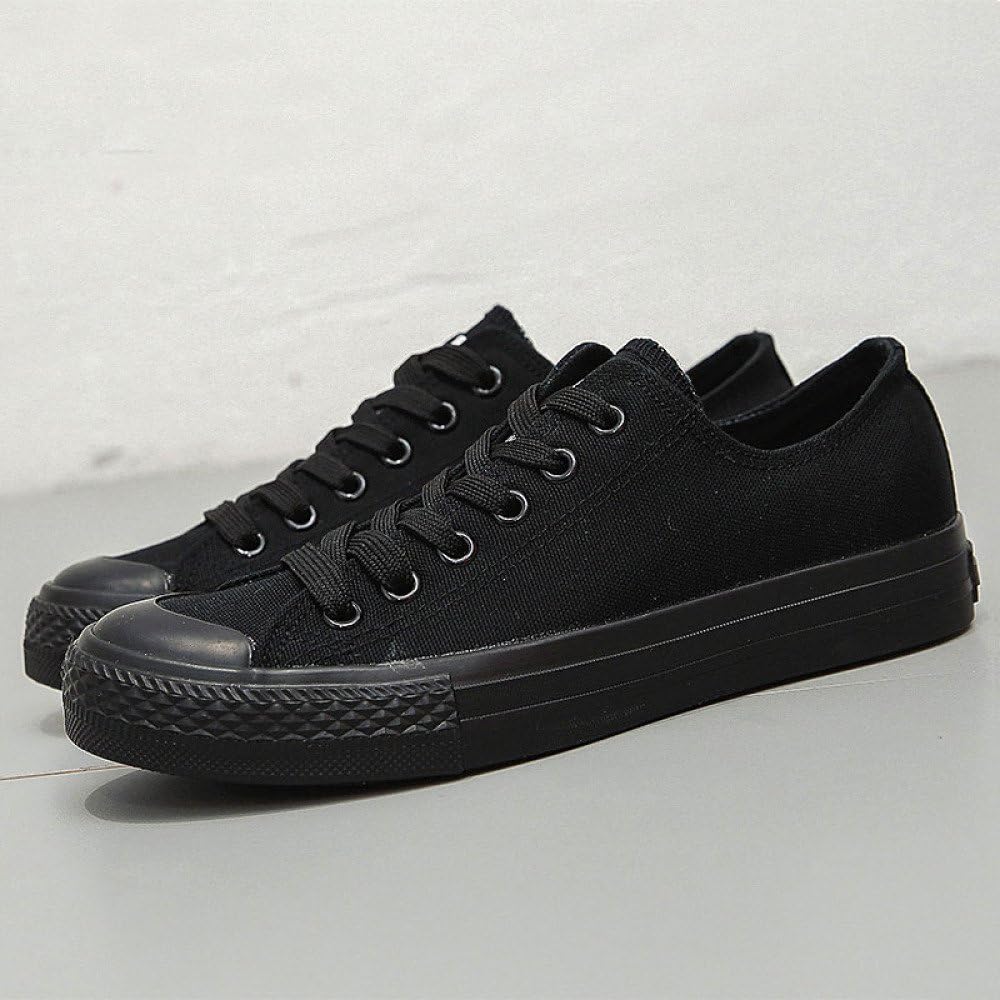 plain black canvas shoes