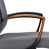Yaheetech Dark Grey Ergonomic Office Chair Mid-Back Mesh Lumbar Support view 8