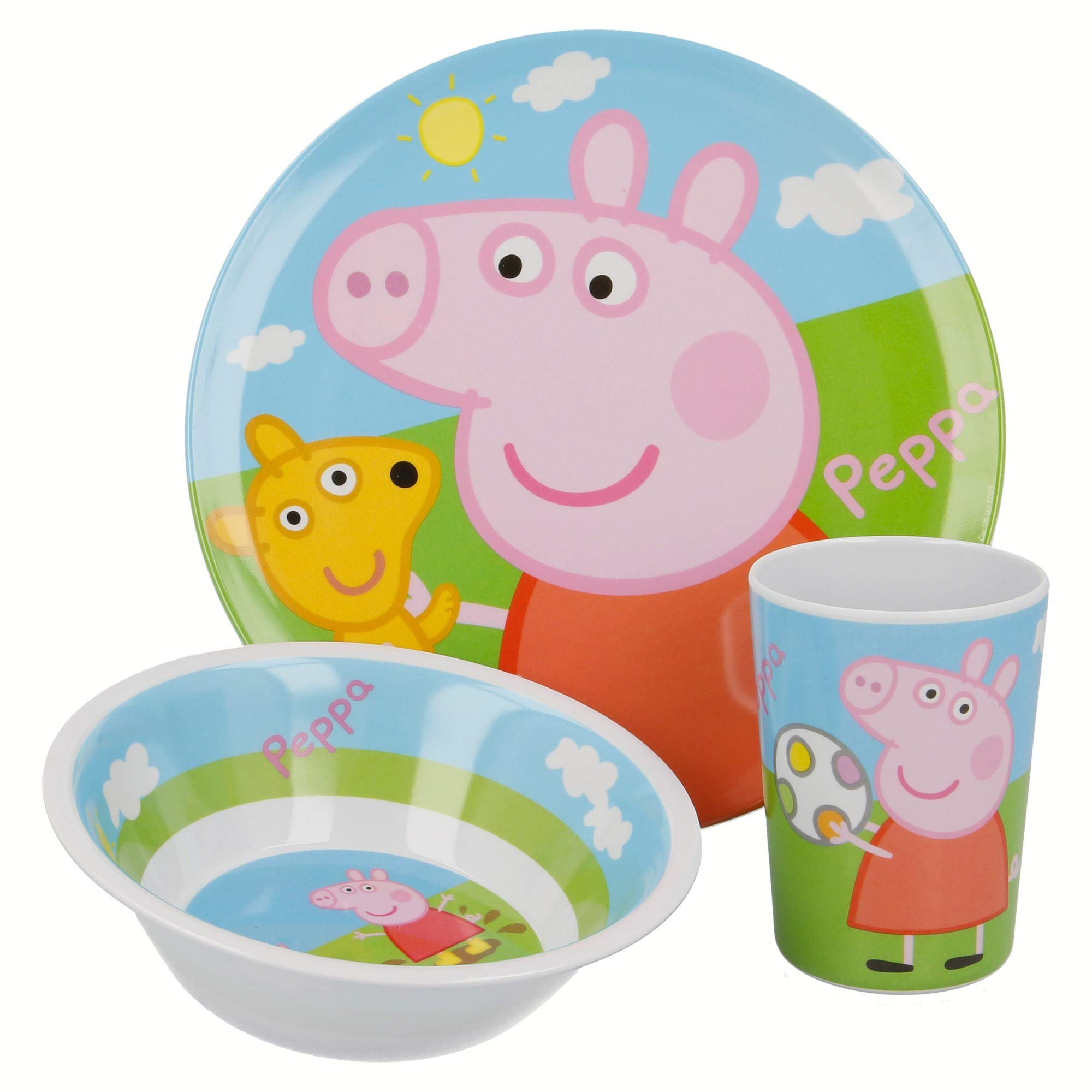 Joy Toy Peppa Pig Melamine Plate, Bowl and Cup Set Buy Online in