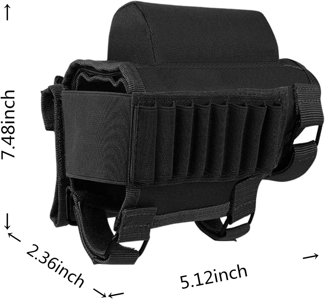 EVNNO Rifle Ammo Holder, Rifle Buttstock, Adjustable Tactical Cheek Rest Pad Ammo Pouch with 7 Shells Holder for .308 or. 300 Winmag Hunting Shooting. : Sports & Outdoors