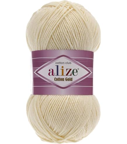 Strickgarn Alize Cotton Gold, 3 Knäuel, 55% Baumwolle 45% Acryl, Je 100 G / 330 M
