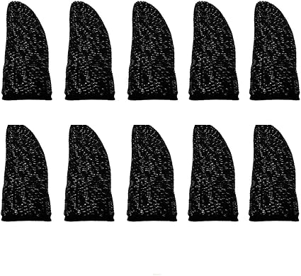 Amazon 荒野行動 Pubg Mobile スマホゲーム 指サックアンチスウェットアンチフィンガープリントフィンガースリーブ 黒10個入り None ゲームパッド 通販